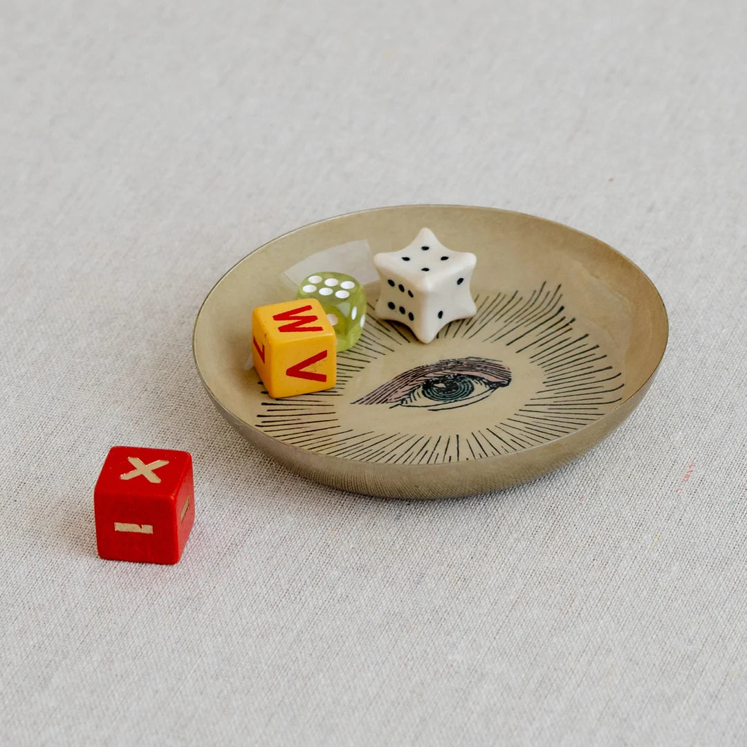 Round Enamel Tray - Eye