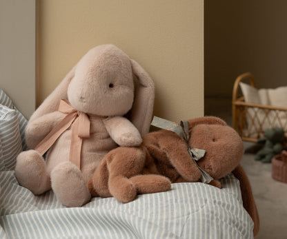 Sleeping Bunny Plush Small - Soft Brown