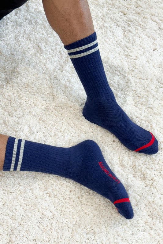 Boyfriend Socks  Extended - Navy