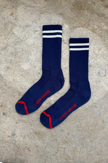 Boyfriend Socks  Extended - Navy