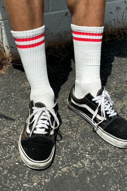 Boyfriend Socks  Extended - Clean White