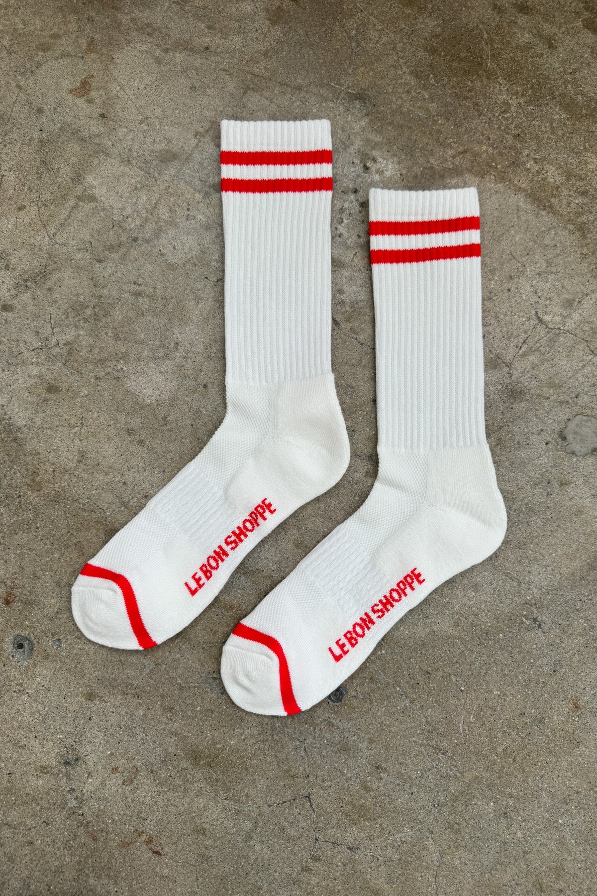 Boyfriend Socks  Extended - Clean White