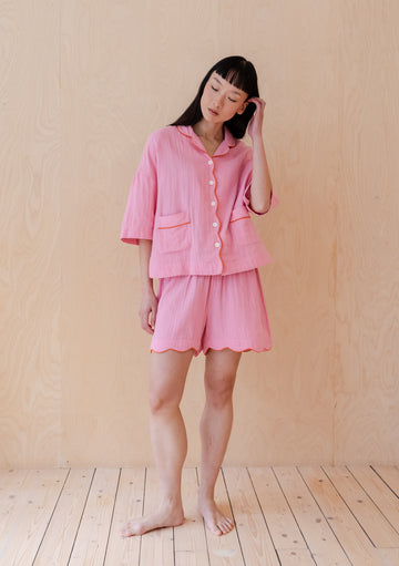 Cotton Lounge - Pink Scallop