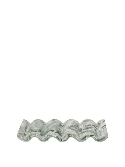 Mist Soap Dish - Emerald / Off White