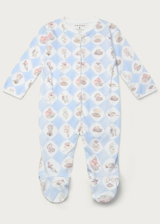 Harlequin De La Mer - Organic Cotton Babygrow