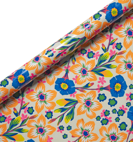 Gladio Neon Floral Gladio Roll Wrap, 3 Metres