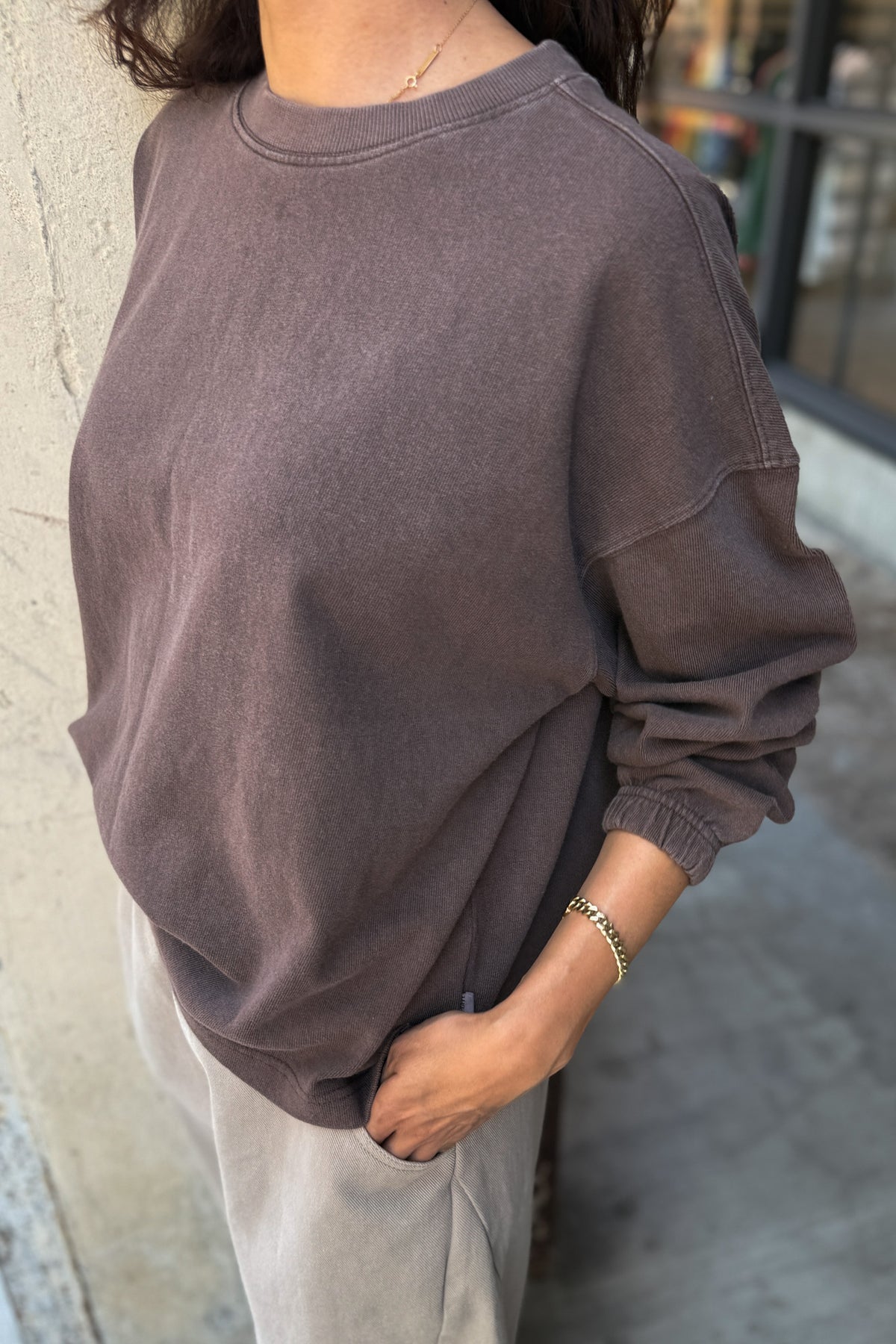 Naturelle Loose Tee: Chocolate