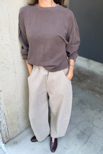 Naturelle Loose Tee: Chocolate