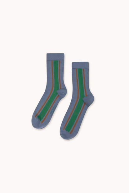 Striped Medium Socks - Slate