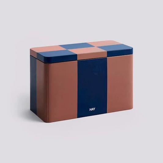 Tin Container - Brown / Midnight Blue