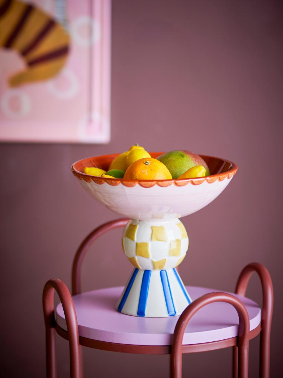 Bob Pedestal Bowl - Rose