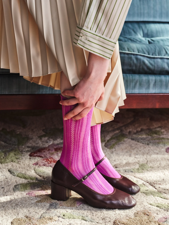 Crochia Cotta Sock - Meadow Mauve Pink