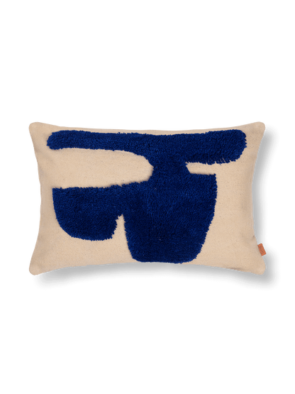 Lay Cushion Rectangle - Sand/Blue