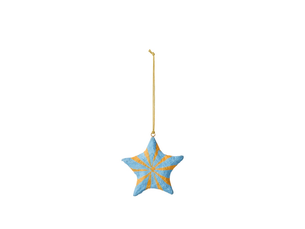 Broste Pulp Star Ornament - Pigeon Blue