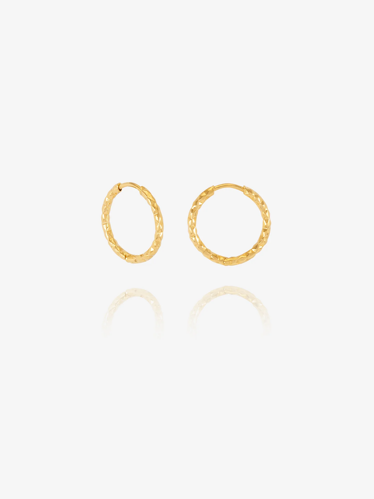 Shimmering Sun Huggie Hoop Earrings