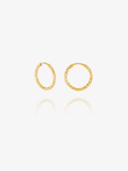 Shimmering Sun Huggie Hoop Earrings