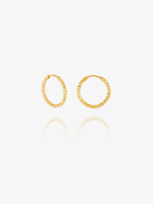 Shimmering Sun Huggie Hoop Earrings