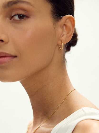 Shimmering Sun Huggie Hoop Earrings