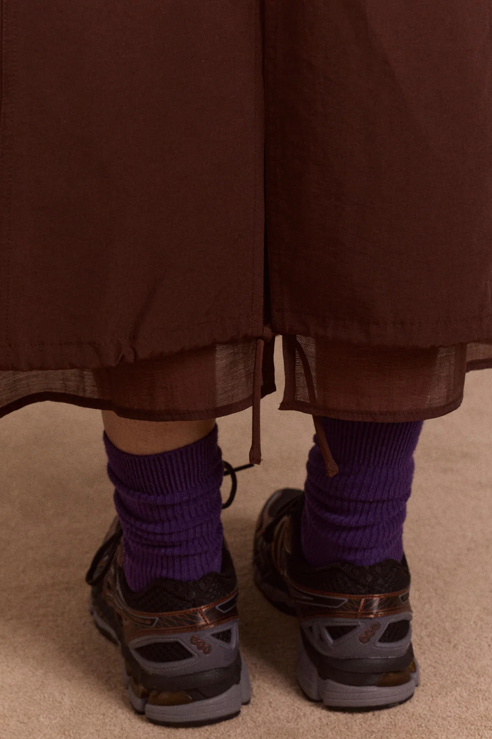 Amber Panel Midi Skirt - Chocolate