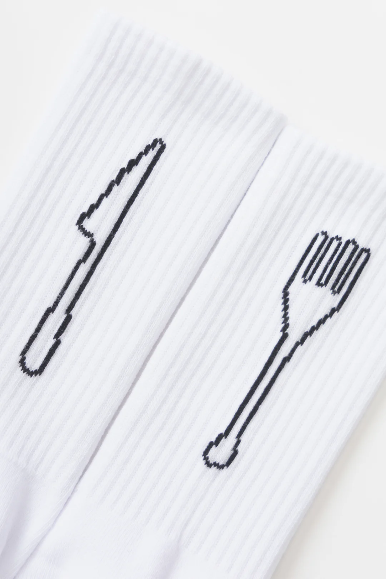 Knife & Folk Socks - White