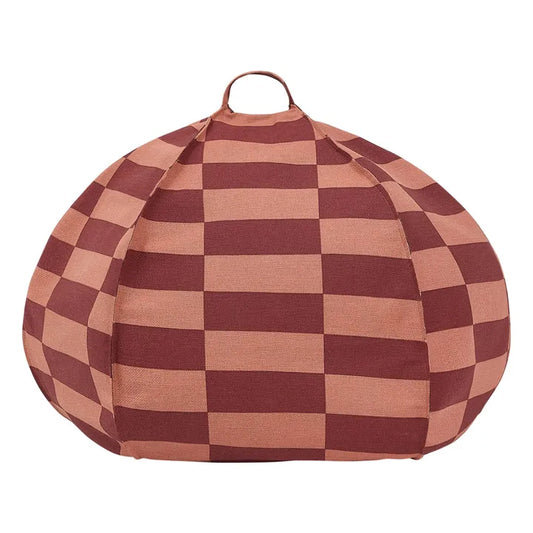 Vibes Round Beanbag Maroon Tiles