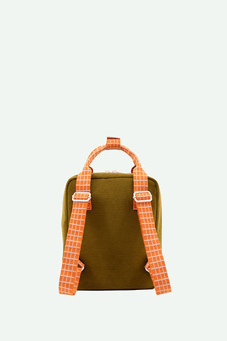 Sticky Lemon Backpack Small Farmhouse Corduroy/Solid Green