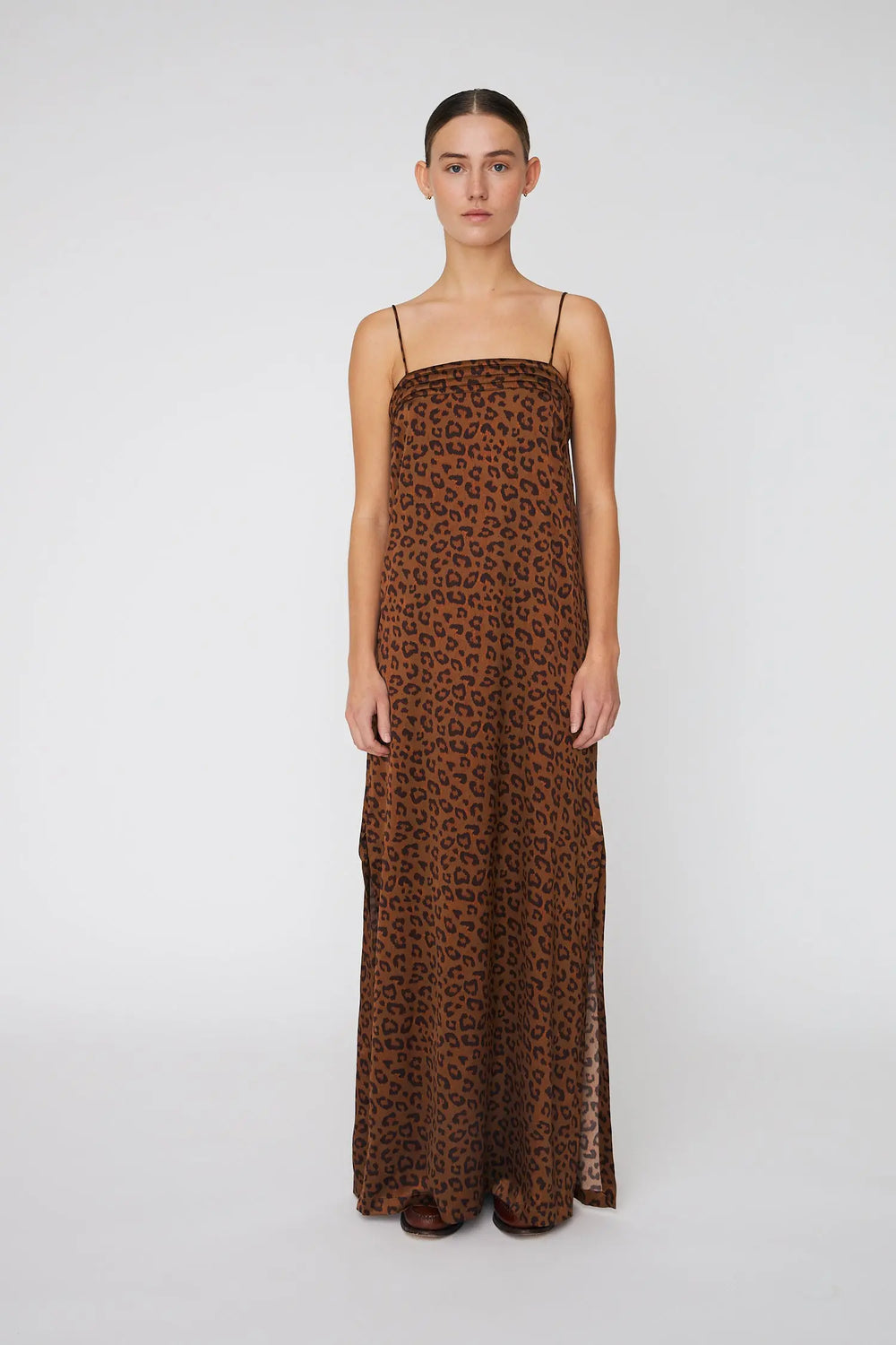 Maxi Animal Print Silk Dress