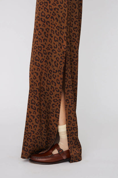 Maxi Animal Print Silk Dress