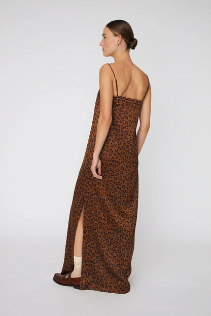 Maxi Animal Print Silk Dress