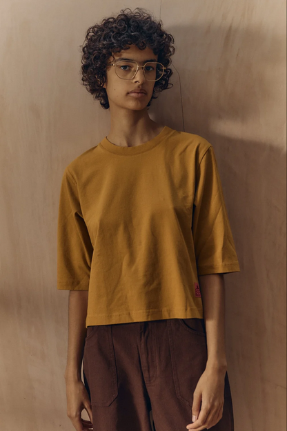 Boxy Tee: Mustard