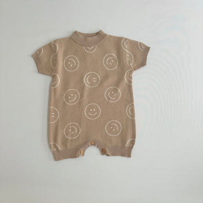 Tan Smiley Rue Romper