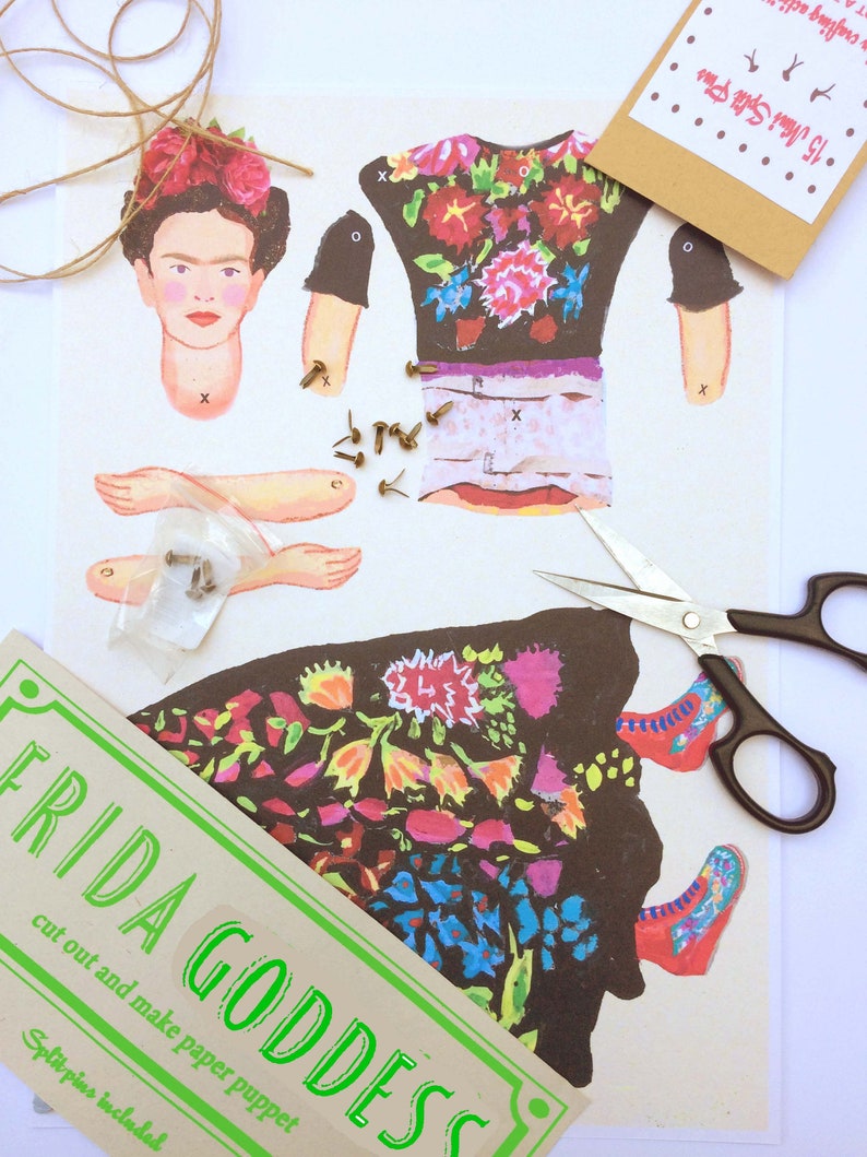 Frida Kahlo Cut Out and Make Puppet