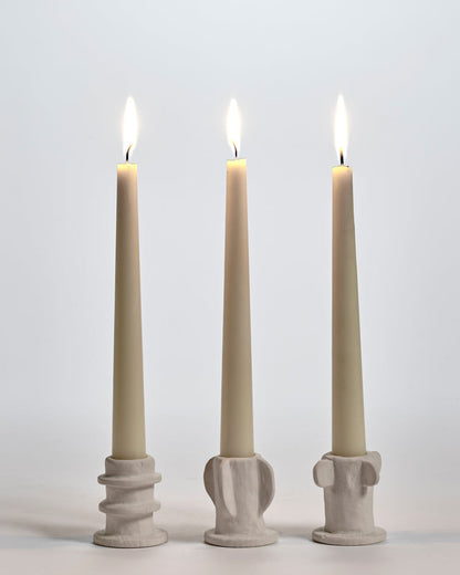 Beige Molly Candle Holder 02  - Single