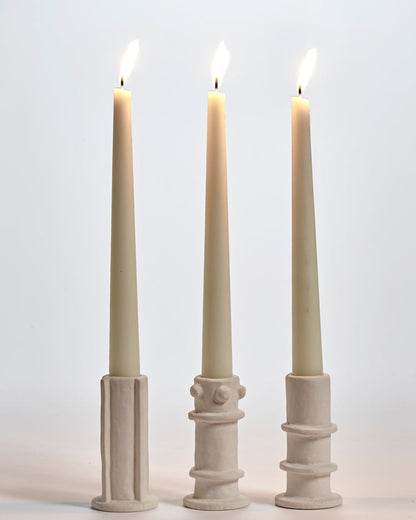 Beige Molly Candle Holder 03 - Single