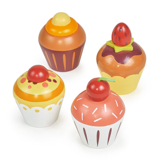 Wooden cupcakes