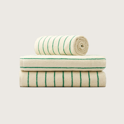 Naram Hand Towel Pure White and Grass