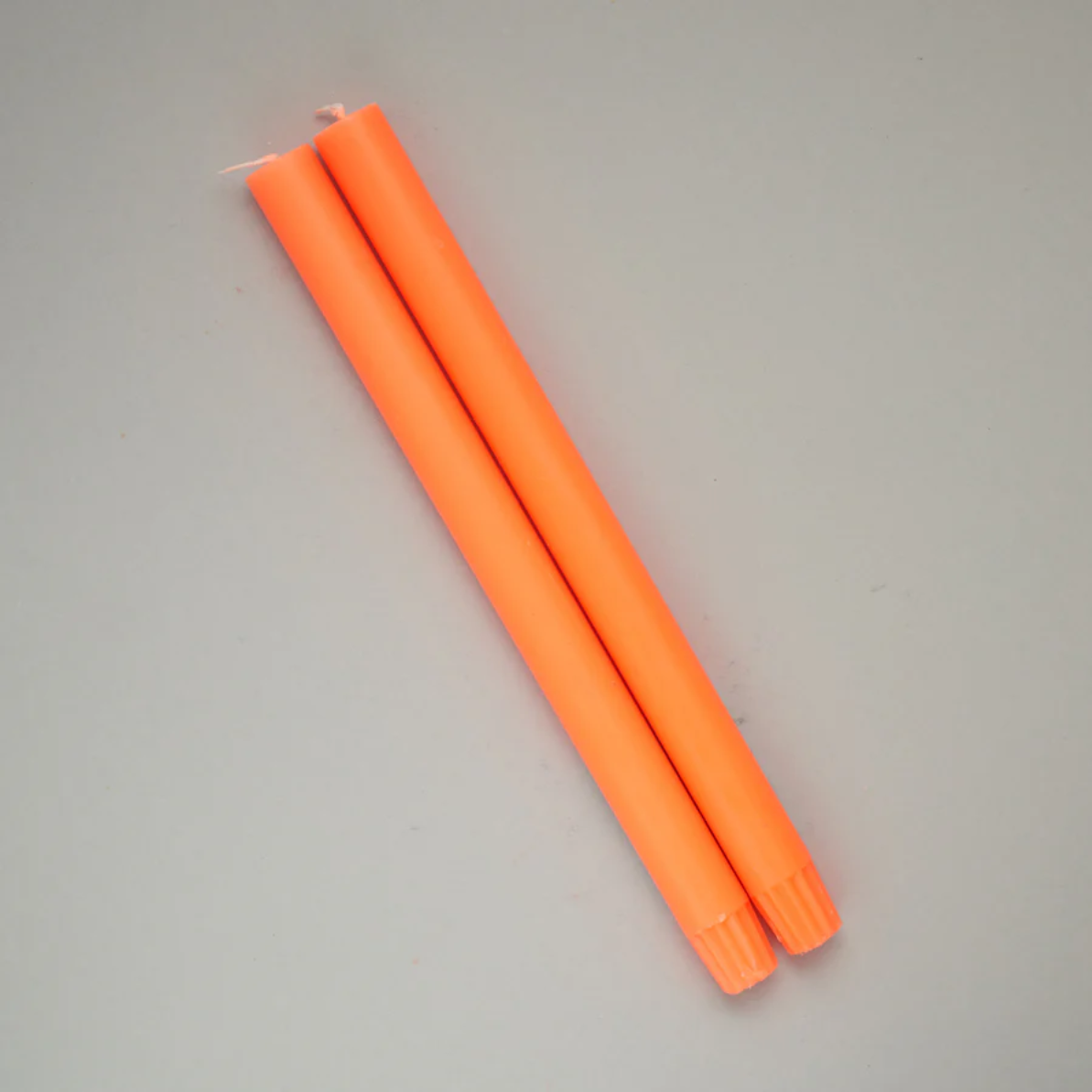 Dining Candles Fluoro Orange