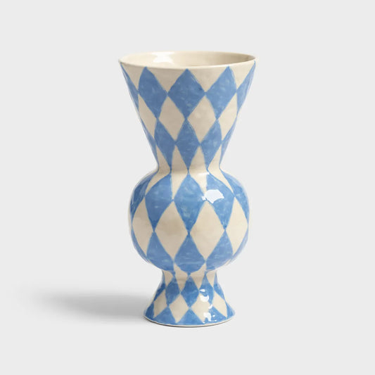 &K Rhombic Vase Blue