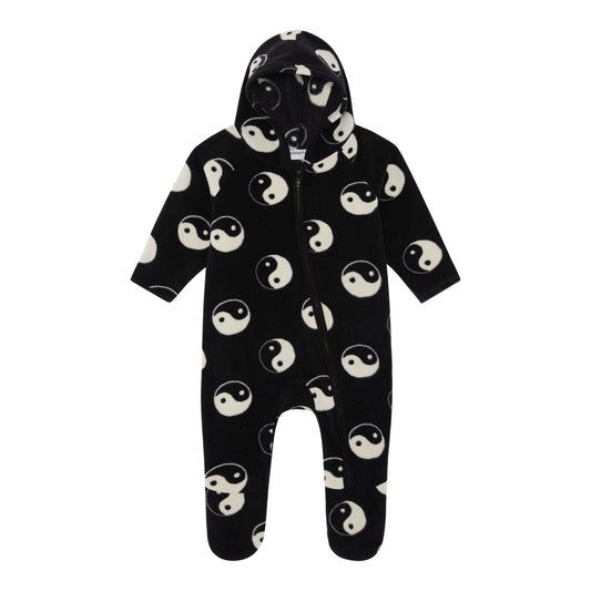 Yin Yang Fleece Pram Suit Hooded