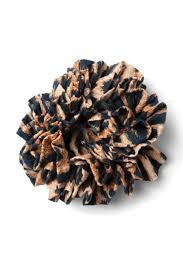 Shirred Garter Scrunchie - Leopard Print