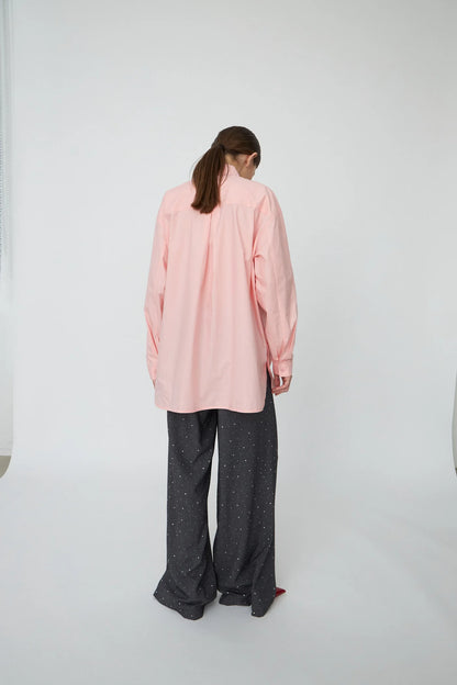 Cotton Poplin Shirt: Clear Pink