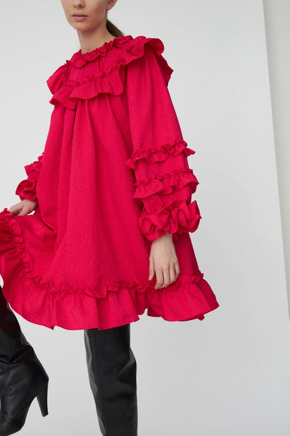 Mini Frill Dress Wild Cherry