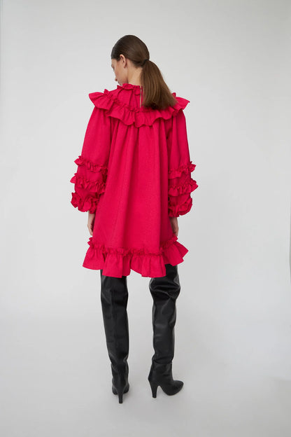 Mini Frill Dress Wild Cherry