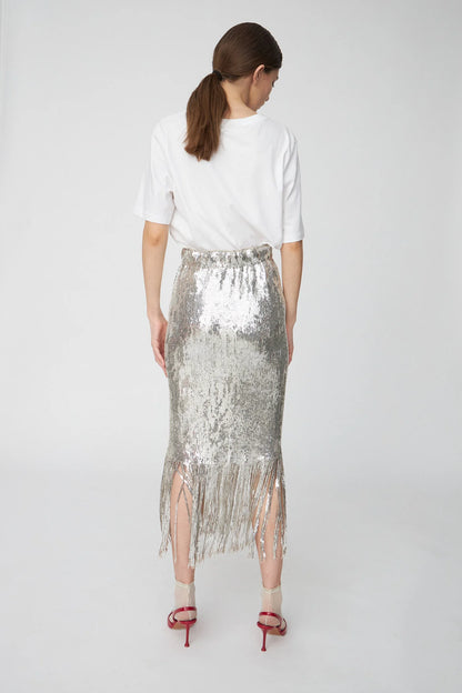 Sequins Fringes Skirt