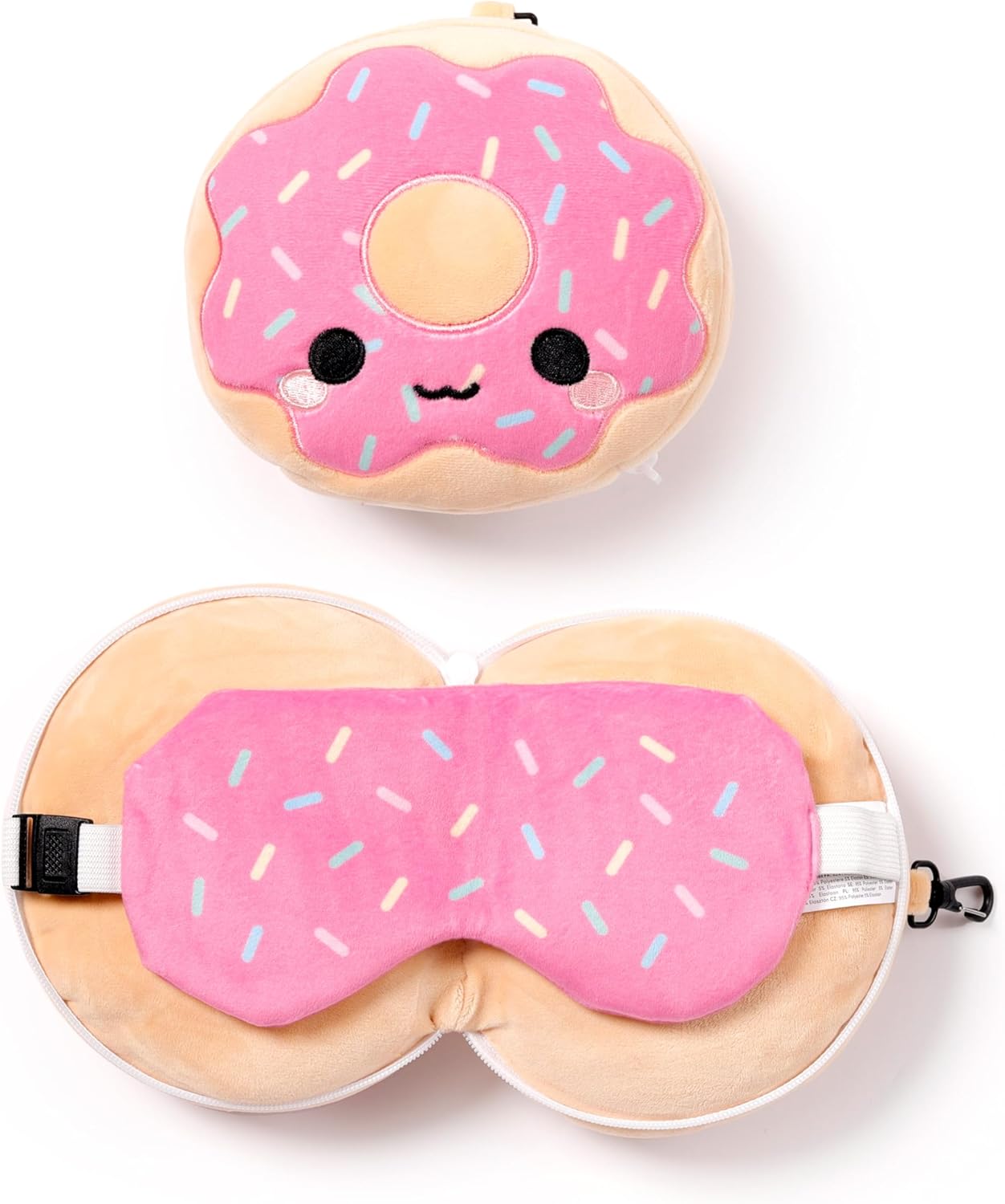 Relaxeazzz Foodiemals Donut Travel Pillow & Eye Mask