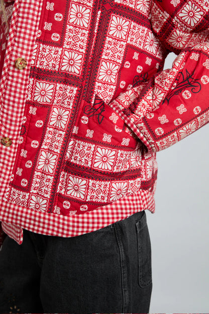 Macy Jacket: Red Bandana