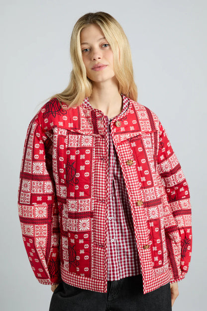 Macy Jacket: Red Bandana