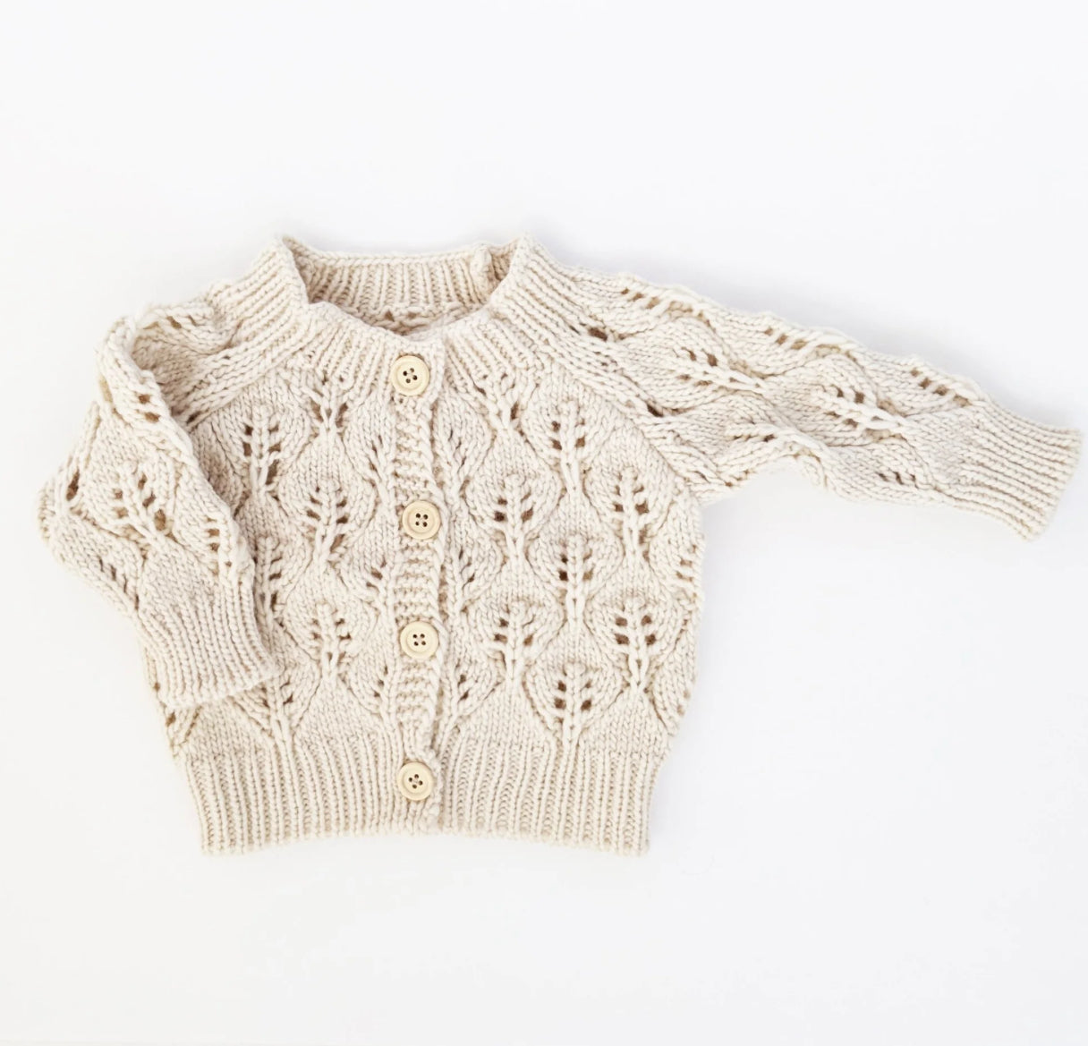 Leaf Lace Cardigan -Natural