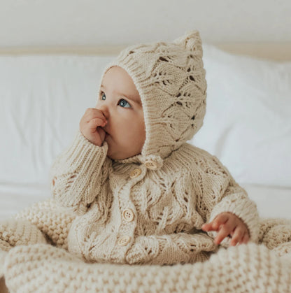 Leaf Lace Baby Bonnet