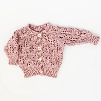 Leaf Lace Cardigan - Rosey